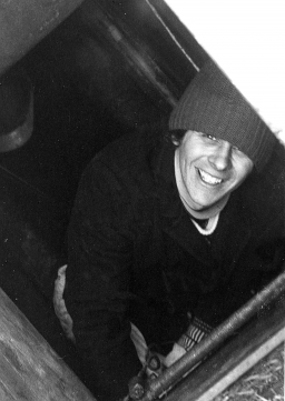 Happy chappy in footway box