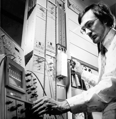 Mike Wright checking the regenerator at Stevenage