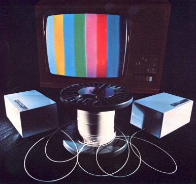 1973 Video transmission system. GaAs Laser, Single Multimode fibre, PPM, Avalanche photodiode.